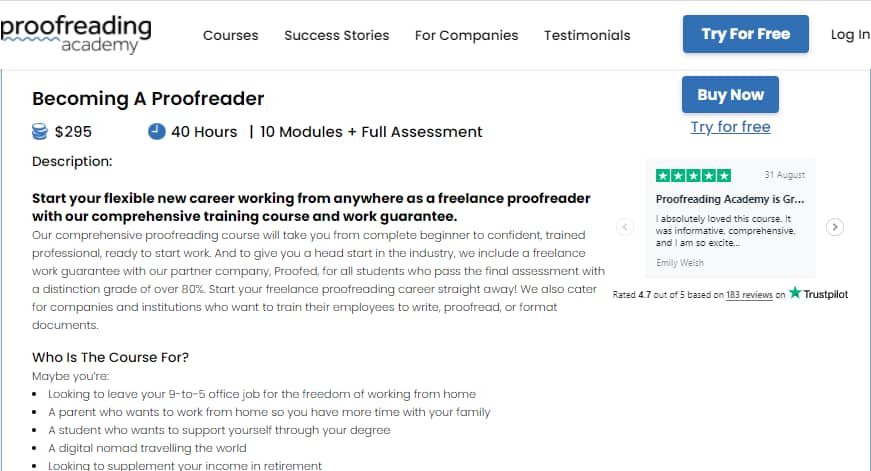 proofreading jobs - course by proofreading academy